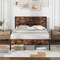 Platform Bed Frame with High Headboard and Mute Bar Perfect for Dorms or Kids